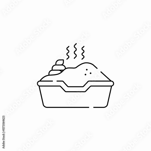 cat litter box icon sign vector