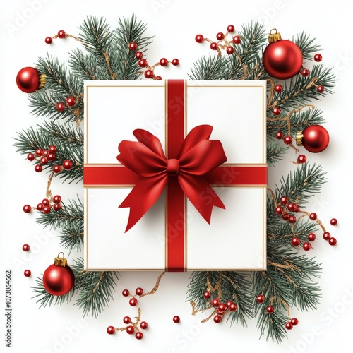 Christmas sale offer banner on white background  