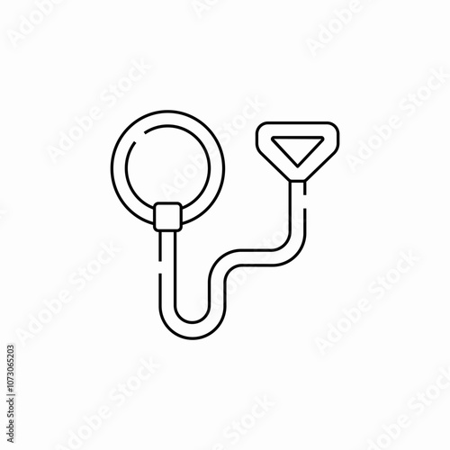 dog leash icon sign vector
