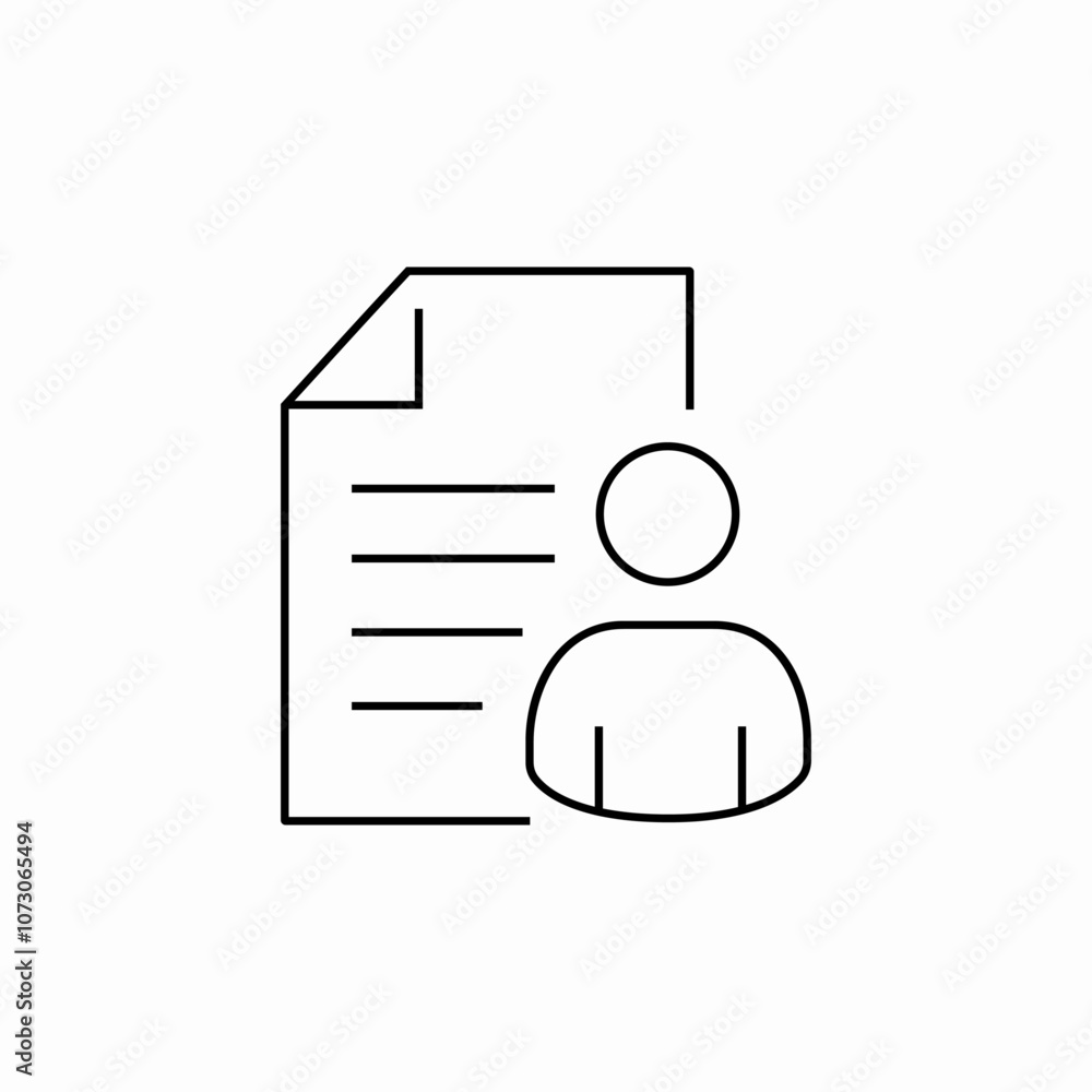 employee cv resume icon sign vector employee cv resume icon sign vector