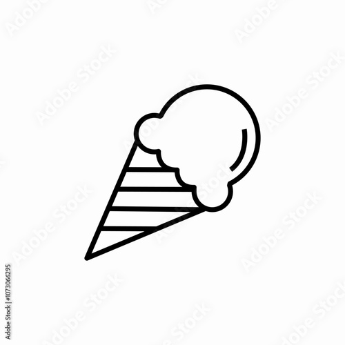 ice cream cone icon sign vector