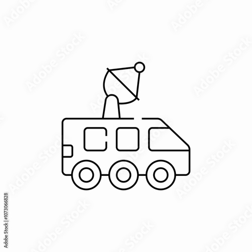 lunar rover icon sign vector