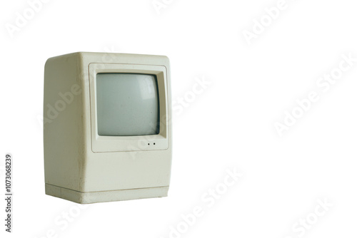 Vintage CRT Monitor  Old Computer Screen  Retro Technology  Antique Electronics  on transparent background photo