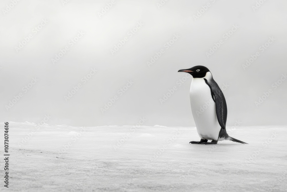 Obraz premium penguin conceptual minimalistic artwork animal