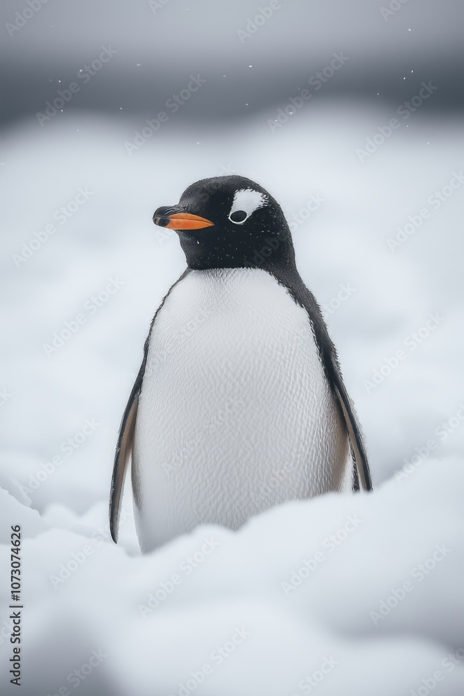 Obraz premium penguin conceptual minimalistic artwork animal