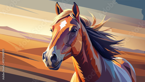 a horse on a plain white background