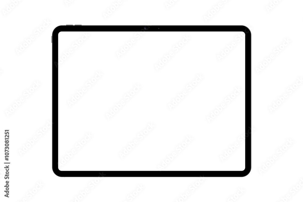 Tablet with white screen isolated on white background. Vector Tablet with white screen isolated on white background. Vector