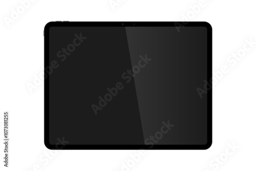 tablet with black screen. vector