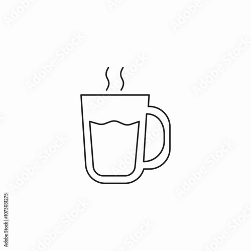americano glass icon sign vector
