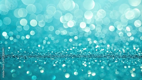 Wallpaper Mural Teal and aqua shimmering bokeh background with turquoise sparkles, aqua turquoise, teal green, glittery effects, iridescent, colorful Torontodigital.ca