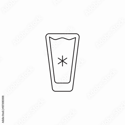 glass cold drink icon sign vector
