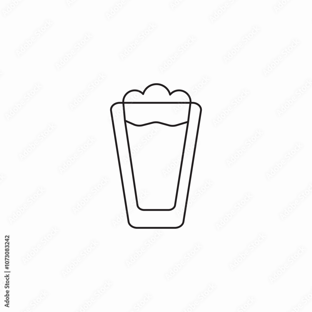 iced coffee glass icon sign vector iced coffee glass icon sign vector
