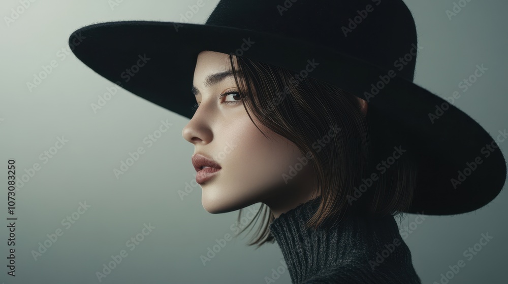 The Elegant Woman in Hat The Elegant Woman in Hat