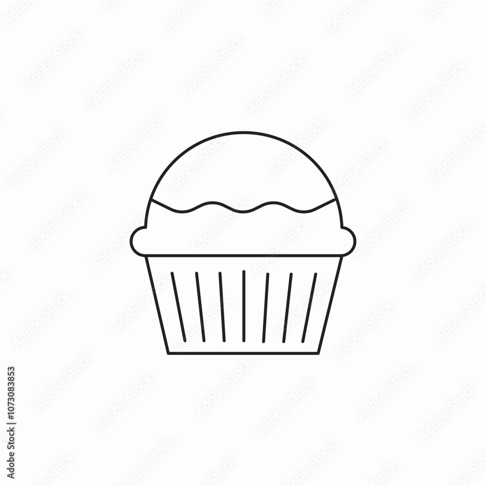 muffin cupcake icon sign vector muffin cupcake icon sign vector