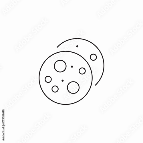 two coockies icon sign vector