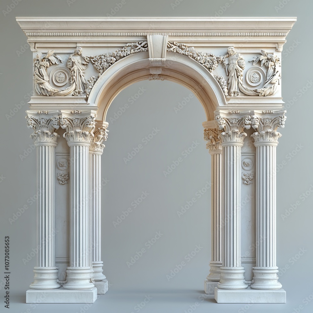 Obraz premium Column arch , podium architecture building