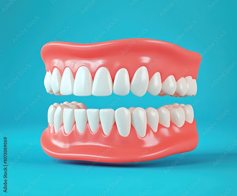 Fototapeta premium Realistic Model of Human Teeth and Gums