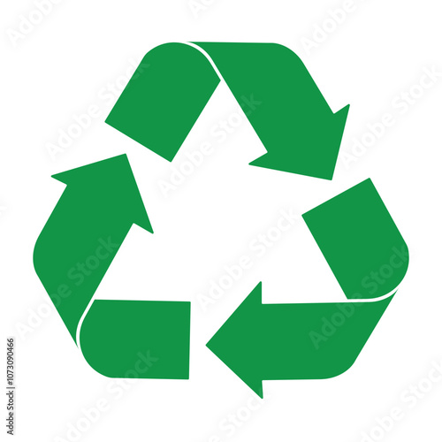 Recycle sing symbol. Recycle logo symbol. Recycling arrow icon green. Vector illustration.