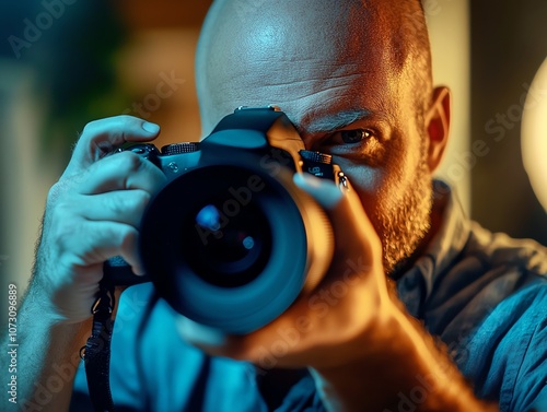 Professional photographer capturing a moment.