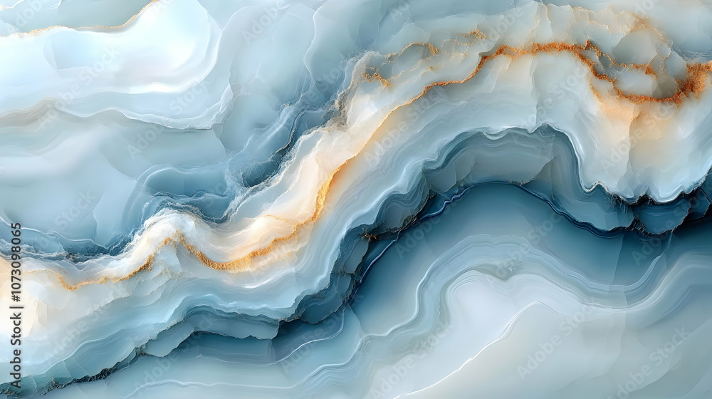 Abstract Blue and Gold Marble Background Abstract Blue and Gold Marble Background