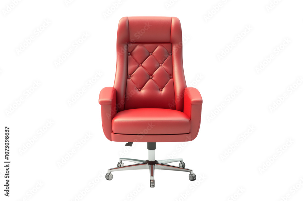 Fototapeta premium A ergonomic gaming or office chair isolated on white background. PNG Transparent