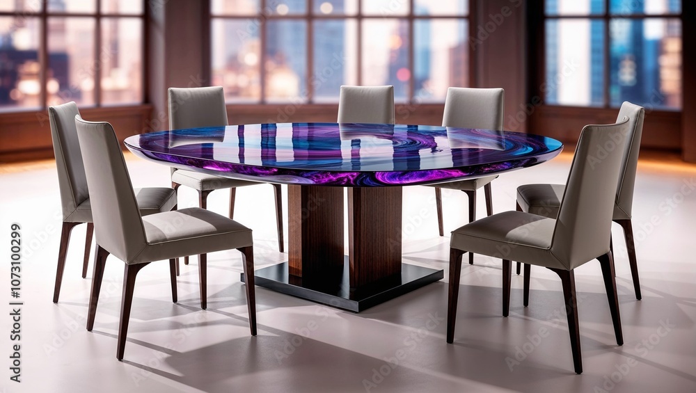 A Sleek and Contemporary Dining Table Showcasing Modern Design and Functionality for Stylish Interiors A Sleek and Contemporary Dining Table Showcasing Modern Design and Functionality for Stylish Interiors