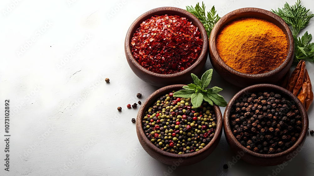 Assortment of Spices in Bowls - Photo Assortment of Spices in Bowls - Photo