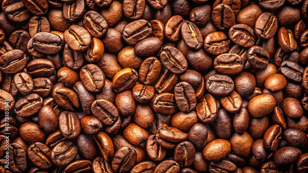 Obraz premium Rich and Aromatic Coffee Beans Background for Stunning Visuals and Culinary Inspiration in Stock Photography