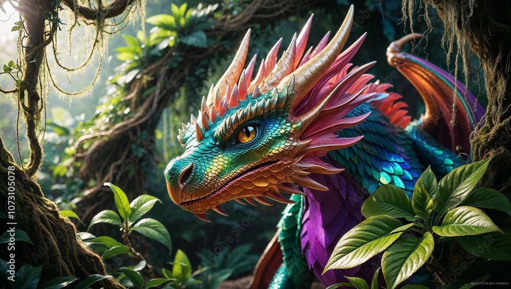 Obraz premium A Vibrant Mesmerizing Fantasy Animal Designed for Illustration and Art Projects