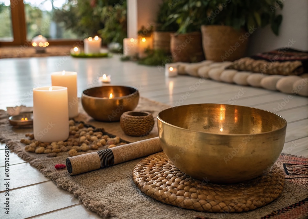 Serene Atmosphere of Klangschalentherapie: A Journey into Sound Healing and Relaxation Techniques for Stress Relief and Mindfulness in a Peaceful Setting Serene Atmosphere of Klangschalentherapie: A Journey into Sound Healing and Relaxation Techniques for Stress Relief and Mindfulness in a Peaceful Setting
