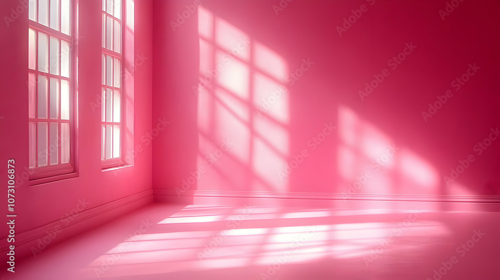 Pink Room with Window Light Illustration Pink Room with Window Light Illustration