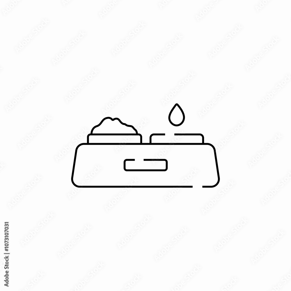 pet food water bowl icon sign vector pet food water bowl icon sign vector
