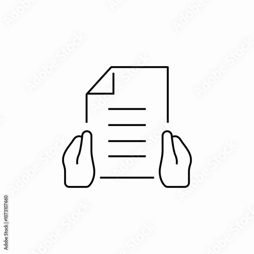 read contract icon sign vector