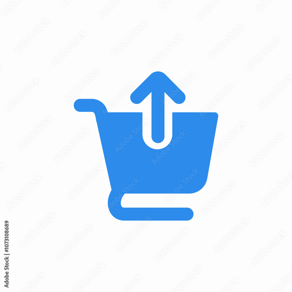 shopping cart upload icon sign vector shopping cart upload icon sign vector