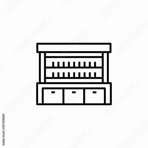 shop stand icon sign vector