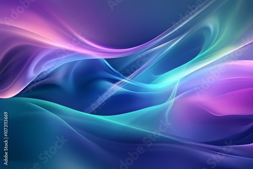 Wallpaper Mural Abstract photography of smooth lines in shades of blue, purple, and green colors Torontodigital.ca