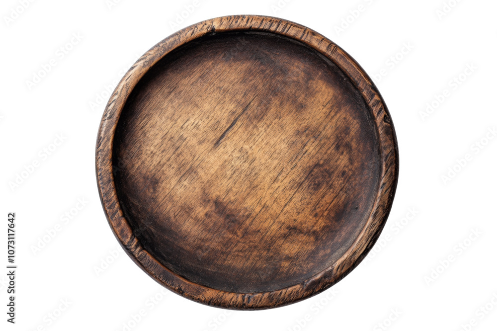 Empty wooden plate top view isolated on white background. PNG Transparent Empty wooden plate top view isolated on white background. PNG Transparent
