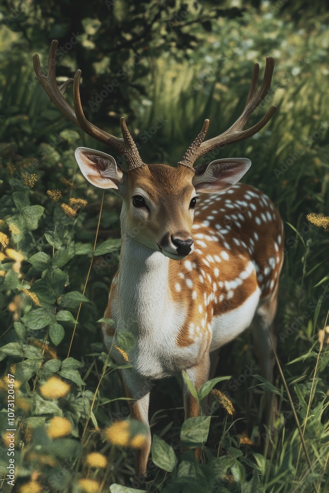 Deer in Tall Grass Deer in Tall Grass