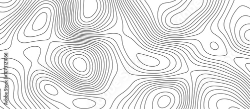 Abstract white wave paper curved reliefs background design. The black on white contours topography stylized relief diagram line wave carve pattern background.