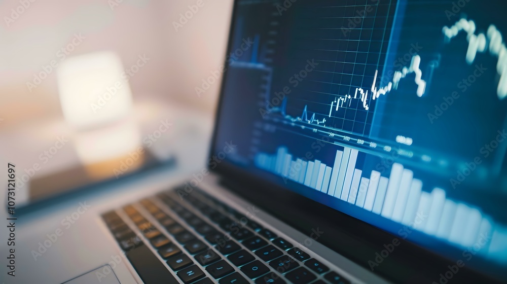 Financial Data Analysis on Laptop Screen Financial Data Analysis on Laptop Screen