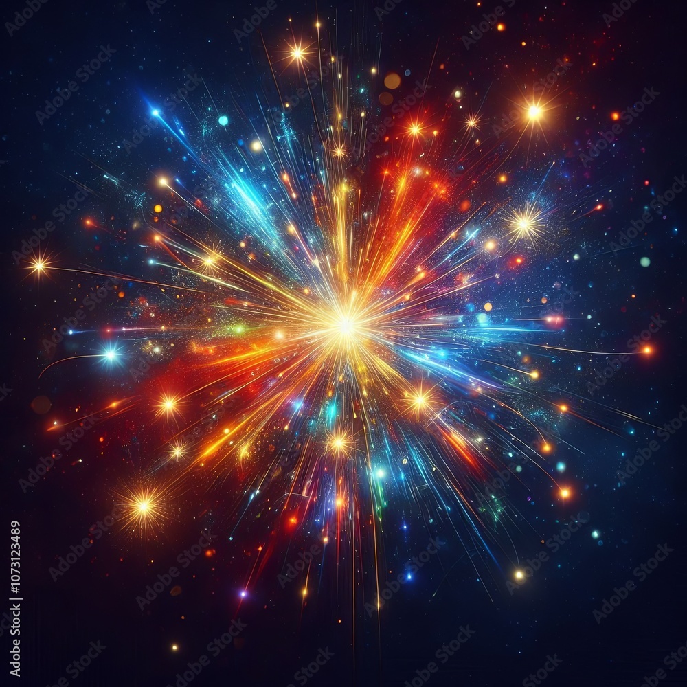 Naklejka premium Background of sparks and glimmers for festive design