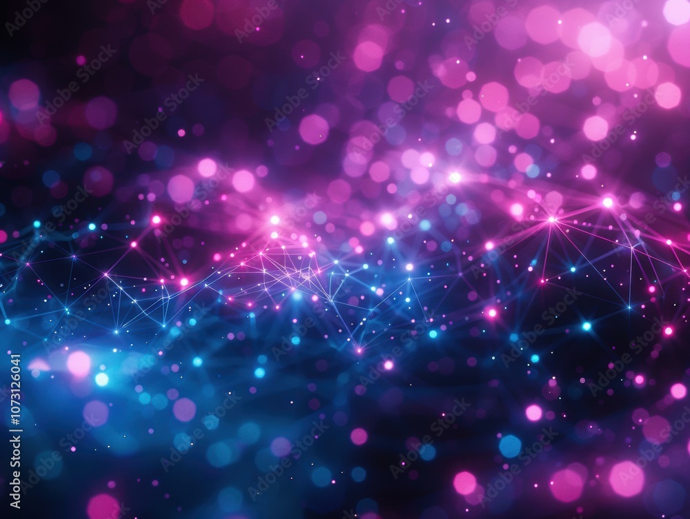 Abstract digital background with glowing lines and dots. AI. Abstract digital background with glowing lines and dots. AI.