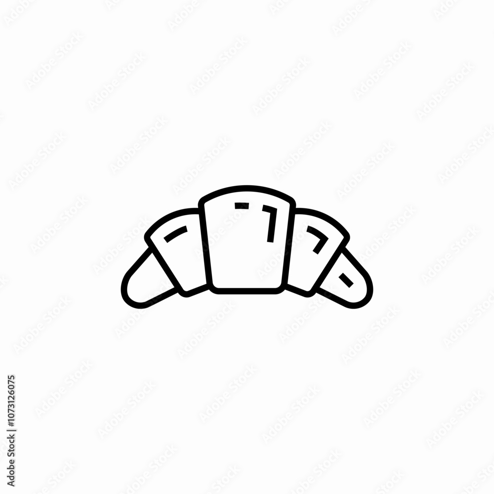 croissant bakery icon sign vector croissant bakery icon sign vector