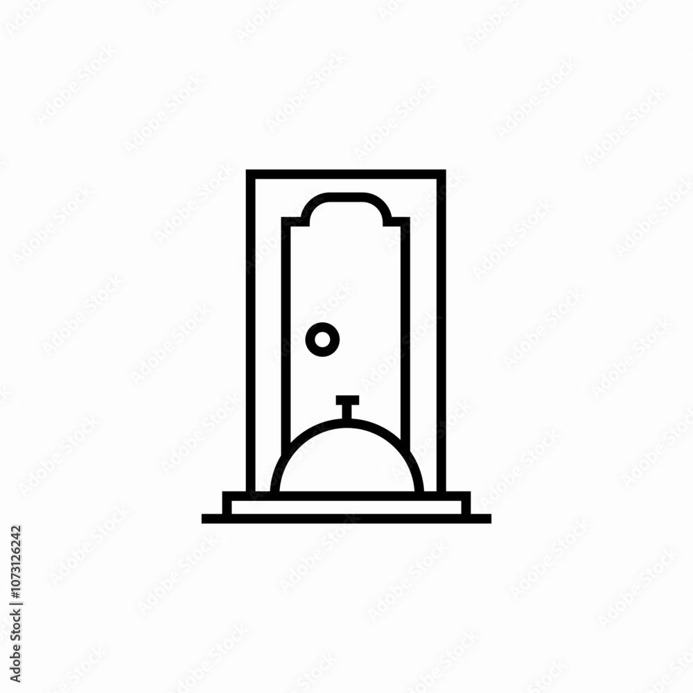 food delivery door icon sign vector food delivery door icon sign vector
