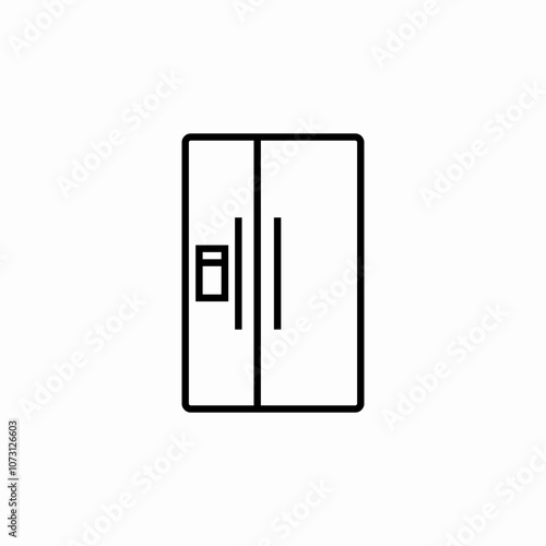 fridge kitchen icon sign vector