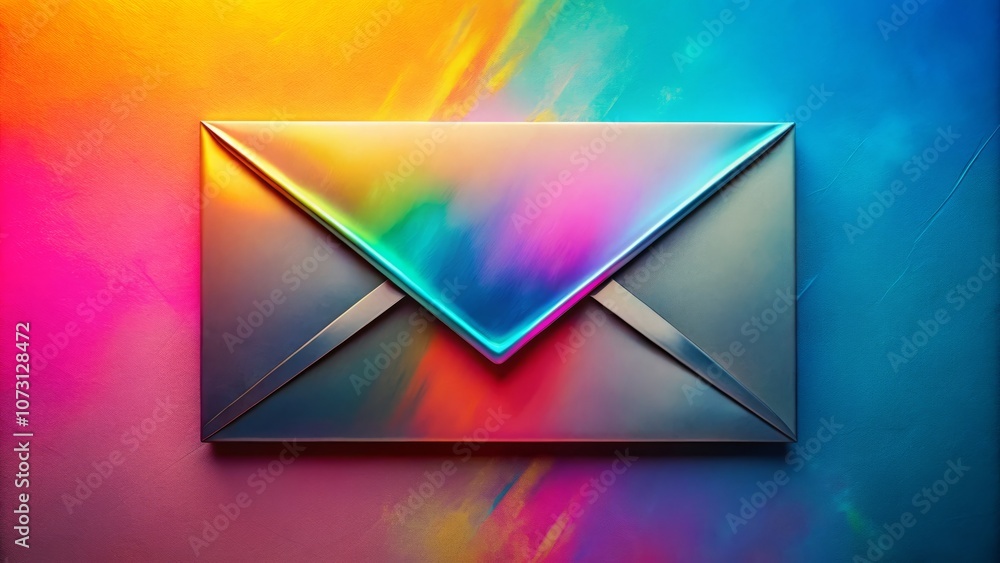 Modern Digital Illustration of a Stylized Envelope Featuring a Sleek Metallic - Perfect for Branding and Marketing Visuals Modern Digital Illustration of a Stylized Envelope Featuring a Sleek Metallic - Perfect for Branding and Marketing Visuals