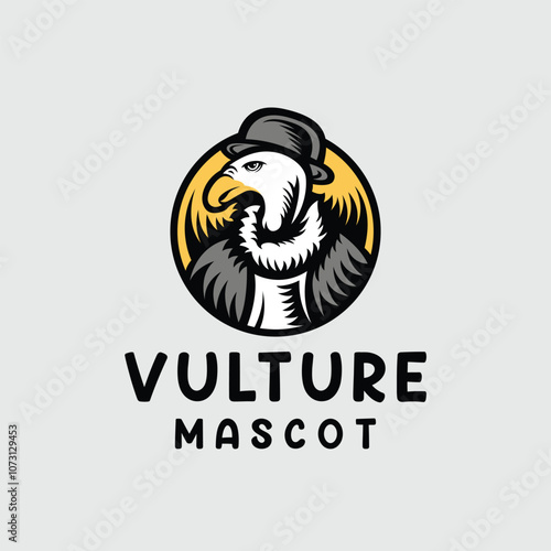 Vulture Bird Animal Mascot Logo Vector Design