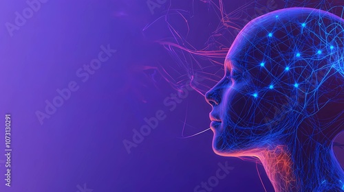 Glowing neural network texture with intersecting pathways and nodes, symbolizing data connectivity, artificial intelligence, and digital complexity