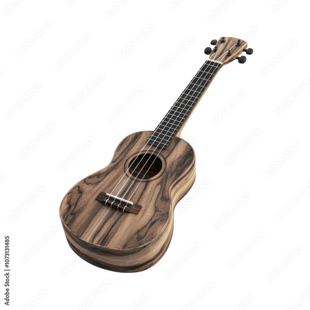 Fototapeta premium Ukulele Hawaiian Guitar isolated on white background. PNG Transparent