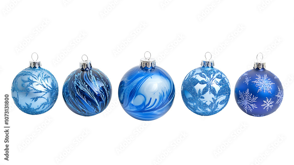 Blue Christmas Ball Isolated on White Background Blue Christmas Ball Isolated on White Background